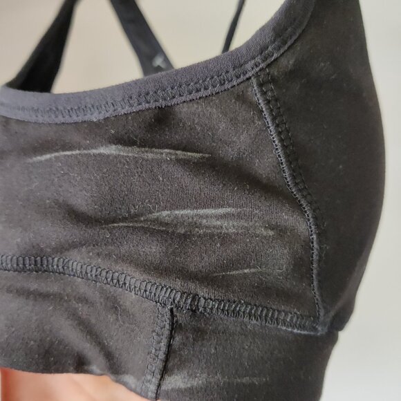 SOILED Calia Women's Compression Cross Back Sports Bra Black Size S $40 FF355 - Picture 2 of 4